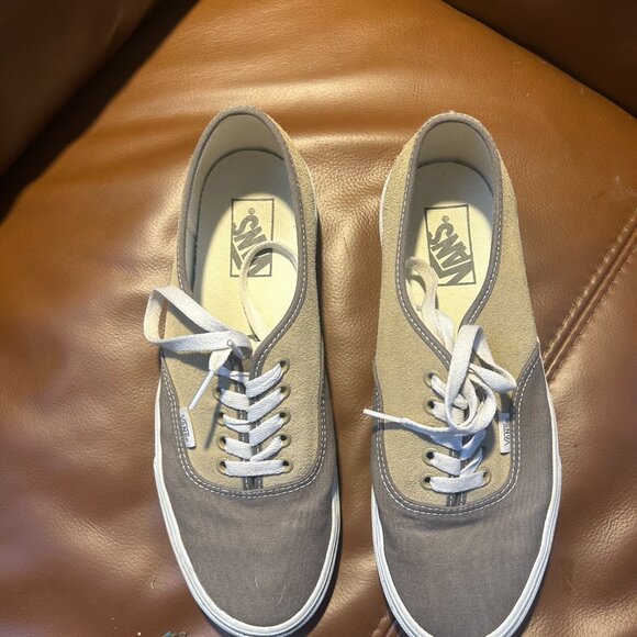 Vans Suede Authentic Tan/Olive Sz 9 - Picture 1 of 5